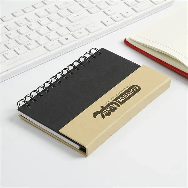 Eco-Recycled Magnetic Journal With Sticky Notes And Flags