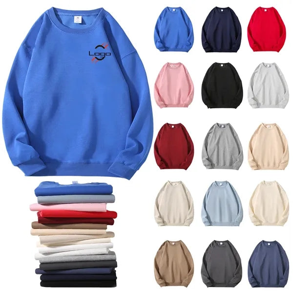 Adult Crew Neck Pullover Cotton Sweatshirt