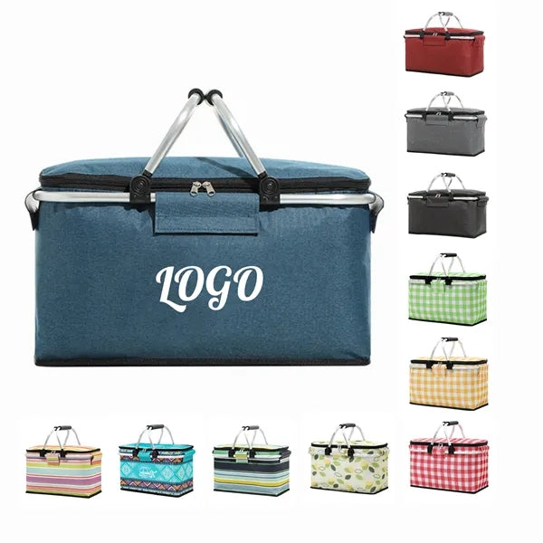 Foldable Large Oxford Cloth Market/Picnic Basket