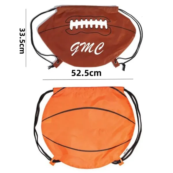 Sportsball Polyester Drawstring Backpack