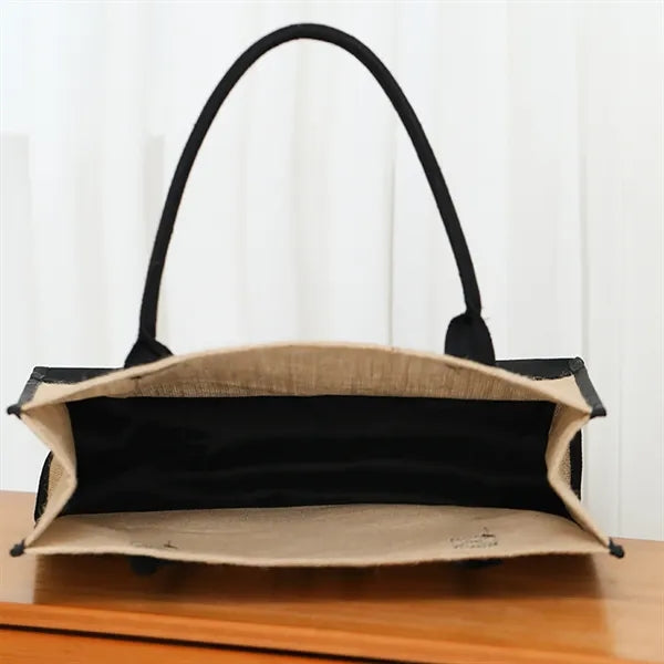 Women's Jute Tote Bag Adjustable Strap Bridesmaid Gift