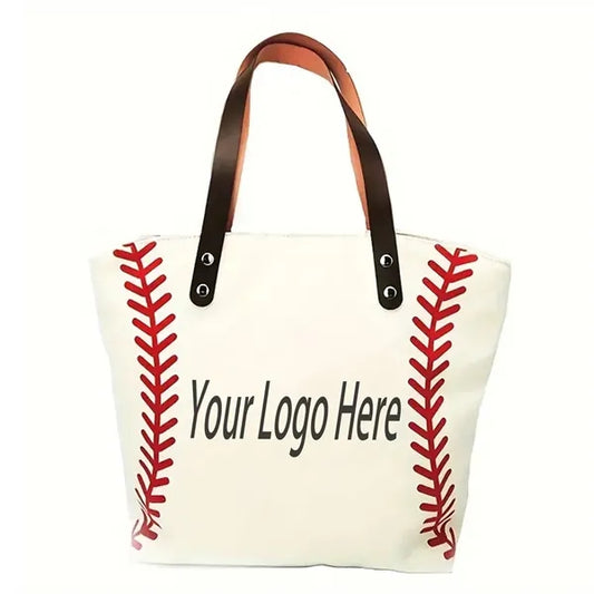 Embroidered Baseball Large Tote Bag Mom's Gift