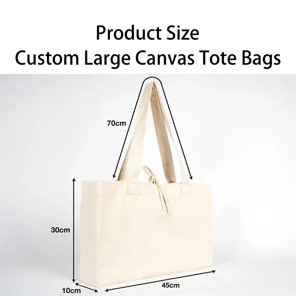 Large Canvas Tote Bags with Knot finish