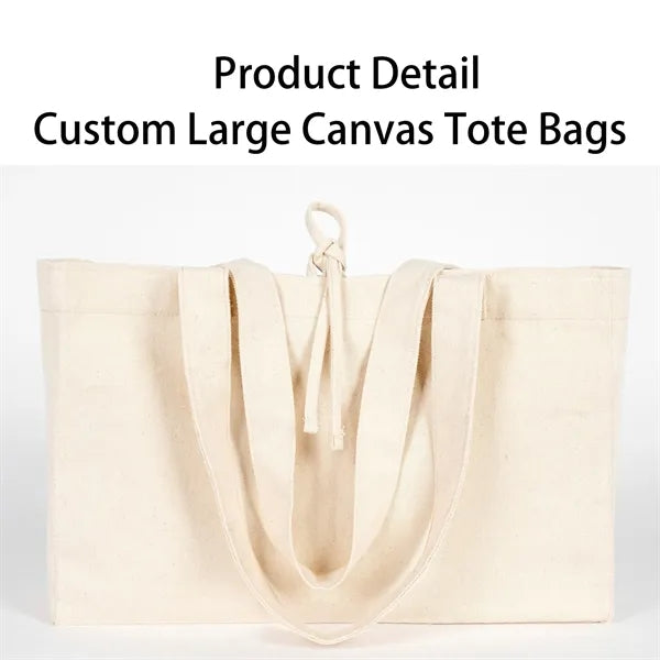 Large Canvas Tote Bags with Knot finish