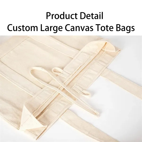 Large Canvas Tote Bags with Knot finish