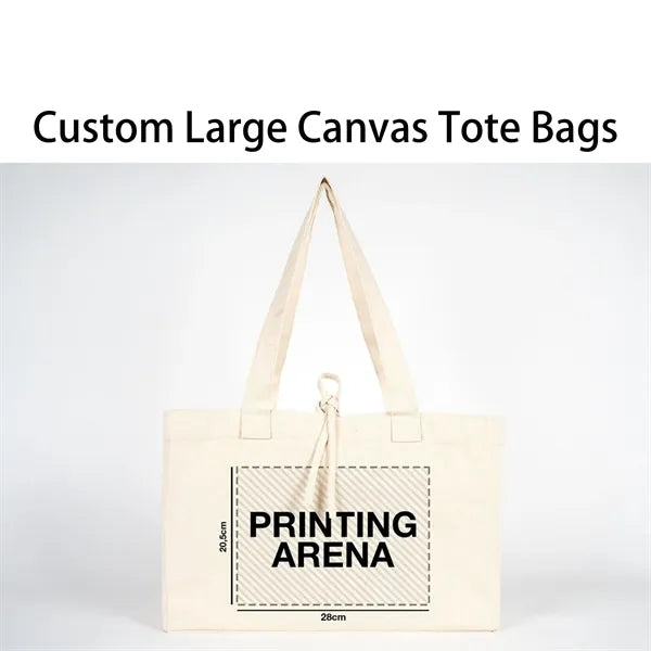 Large Canvas Tote Bags with Knot finish