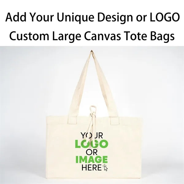 Large Canvas Tote Bags with Knot finish
