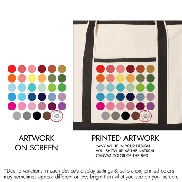 Bulk Premium Large Canvas Totes with Inside Zipper Pocket