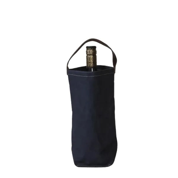 Washed Kraft Paper Single Bottle Wine Tote Bag