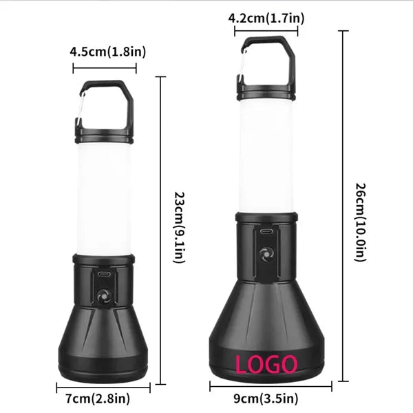 Bright LED Camping Lantern Rechargeable Flashlight Torch