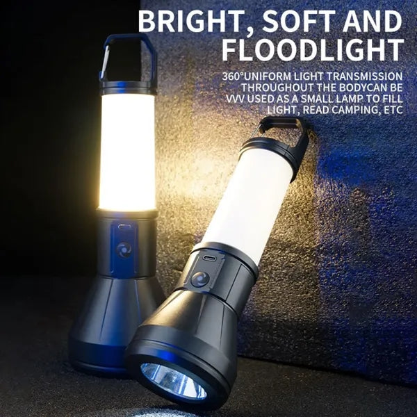 Bright LED Camping Lantern Rechargeable Flashlight Torch