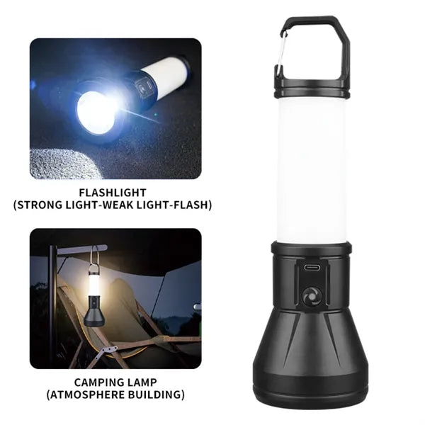Bright LED Camping Lantern Rechargeable Flashlight Torch