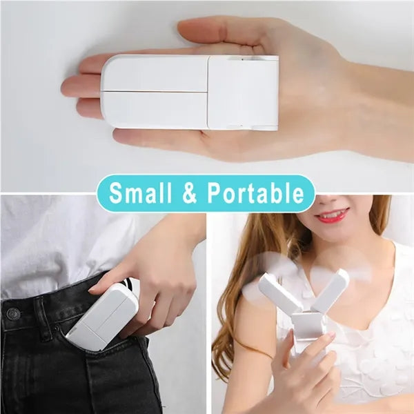 Portable Usb Charging Dual Head Foldable Mini Fan
