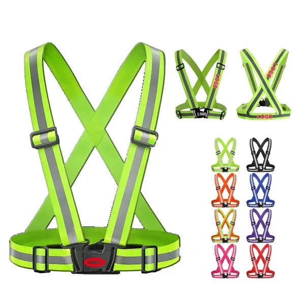 Reflective Running Vest Adjustable Lightweight Safety