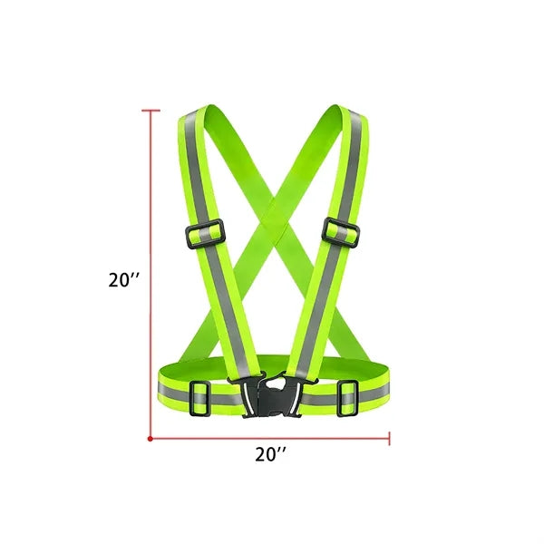 Reflective Running Vest Adjustable Lightweight Safety