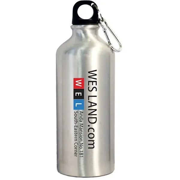 22oz Aluminum Sports Water Bottle with Carabiner