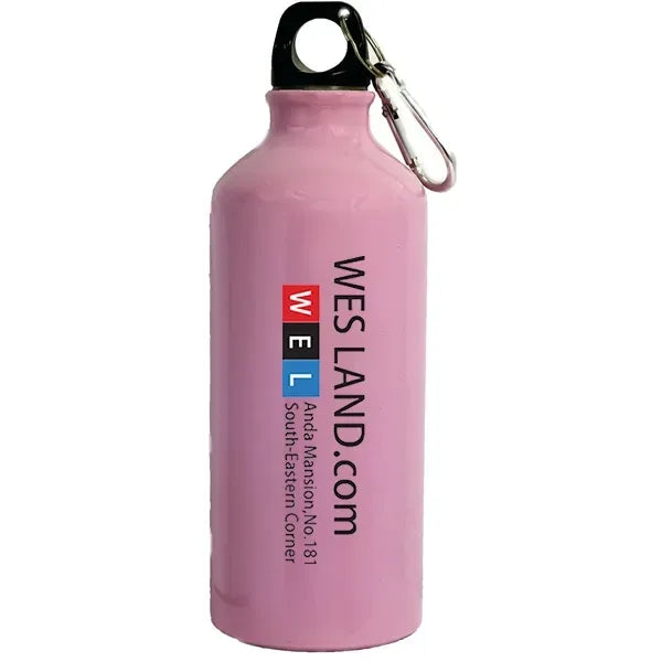 22oz Aluminum Sports Water Bottle with Carabiner