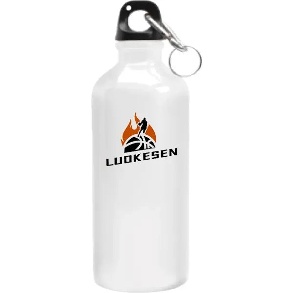 22oz Aluminum Sports Water Bottle with Carabiner