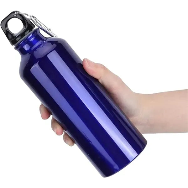 22oz Aluminum Sports Water Bottle with Carabiner