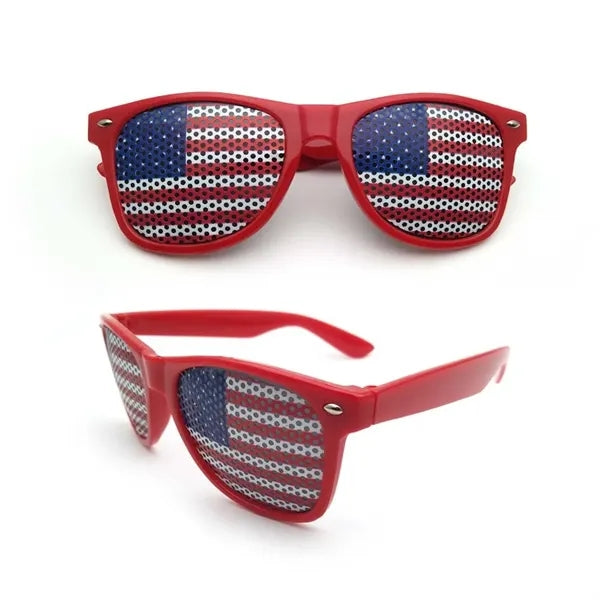 American Flag Neon Billboard Sunglasses