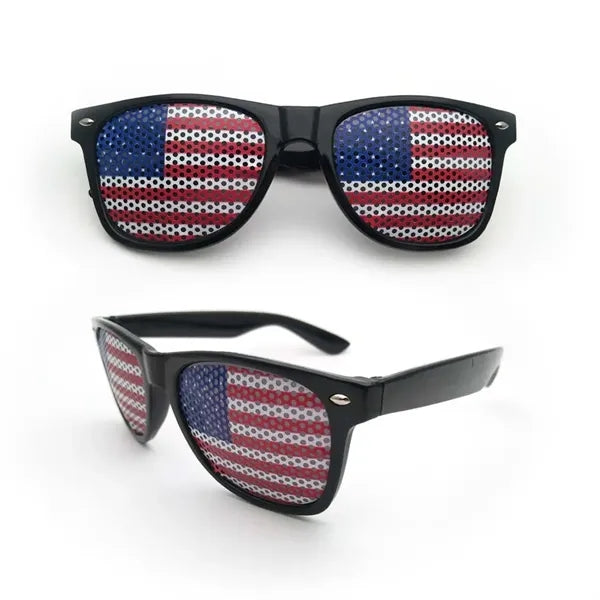 American Flag Neon Billboard Sunglasses