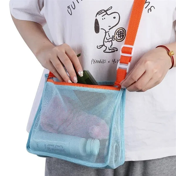 Colorful Poly Mesh and Oxford Fabric Bag