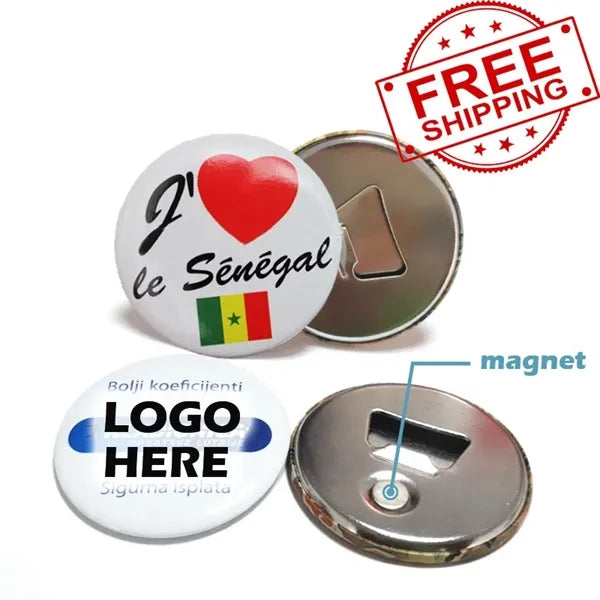 Fridge Magnet Bottle Opener Button