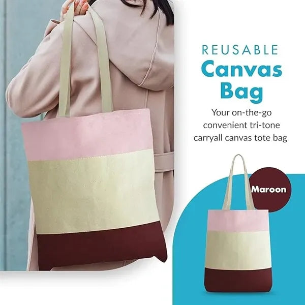 3 Color Sewn and Dyed Tote Bag