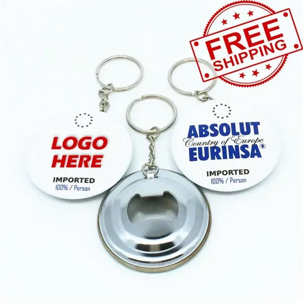 Button Badge Bottle Opener Key Ring