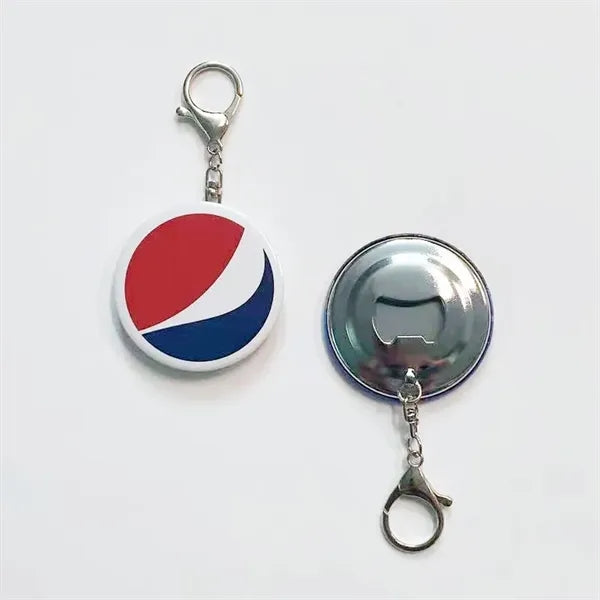 Button Badge Bottle Opener Key Ring