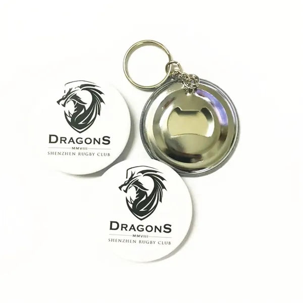 Button Badge Bottle Opener Key Ring