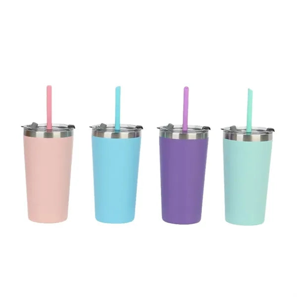 8/12 oz Double Wall Stainless Steel Kids Sipper Tumbler