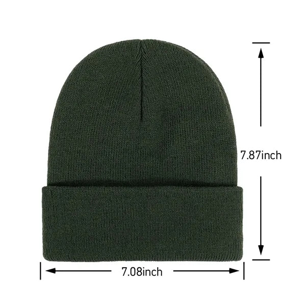 Embroidery Knit Beanie Hat for Men and Women