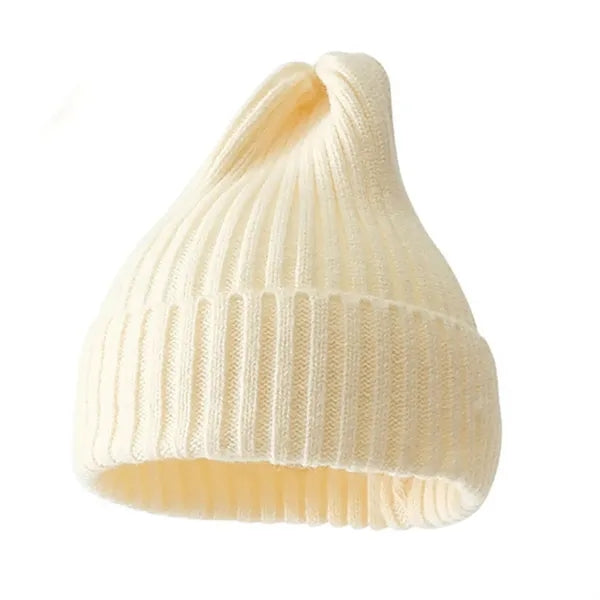Knit Beanie Hat w/ Patch Logo for Men and Women