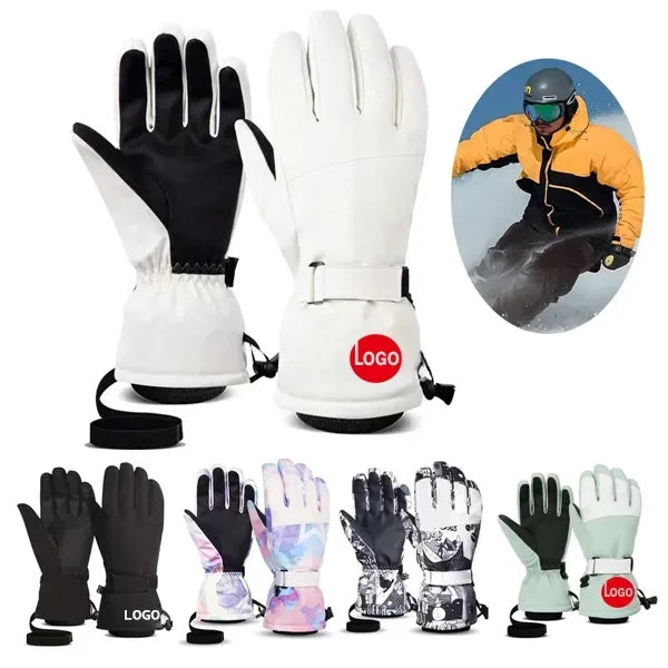 Outdoor Ski Gloves With Five-finger Touchscreen