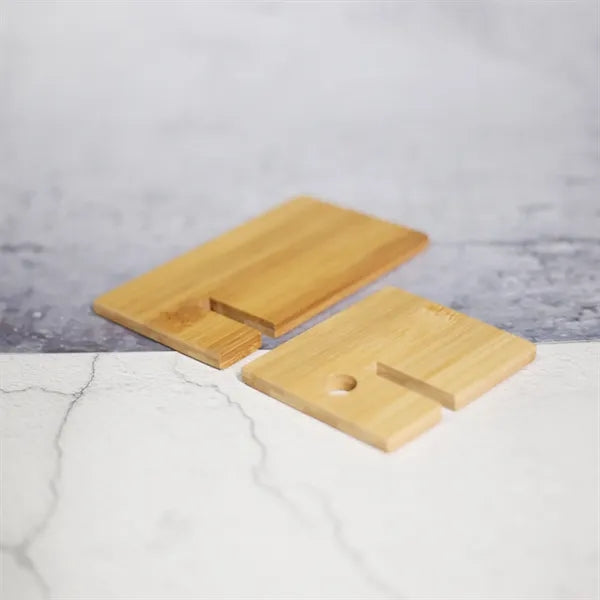 Eco-friendly Bamboo Phone Stand Engraved Tablet Desk Holder