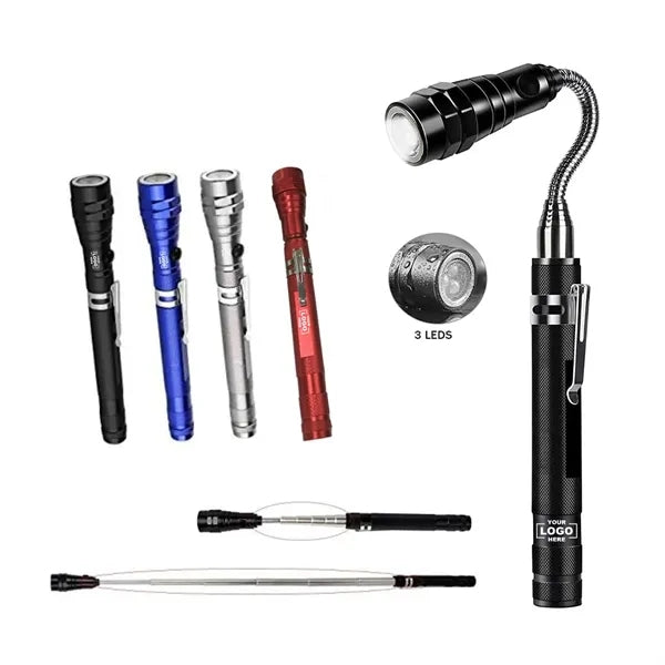 LED Telescopic Flexible Extensible Magnetic Flashlight
