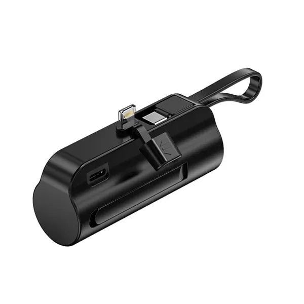 Mini Emergency Power Bank with Built-in iPhone Cable