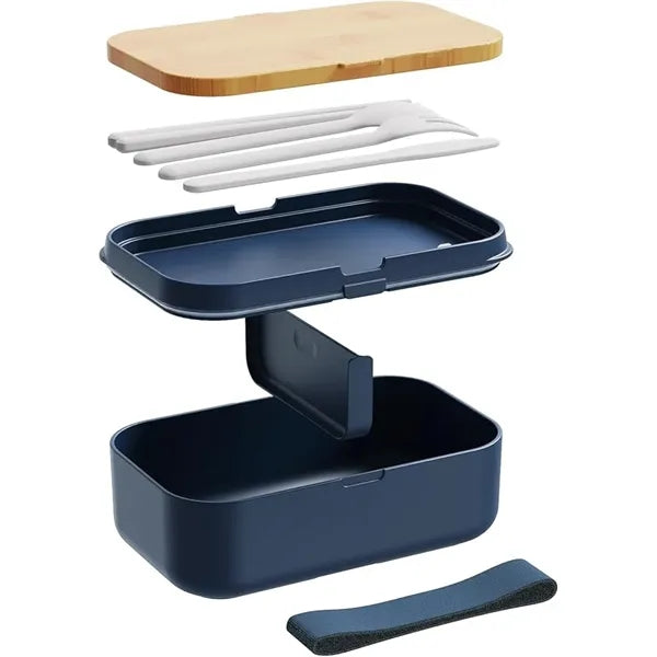 Bento Box for Adult Lunch Containers with Bamboo Lid
