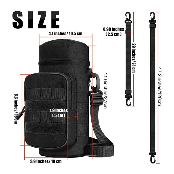 Tactical Kettle Bag Bottle Holder Outdoor Hiking Pouch