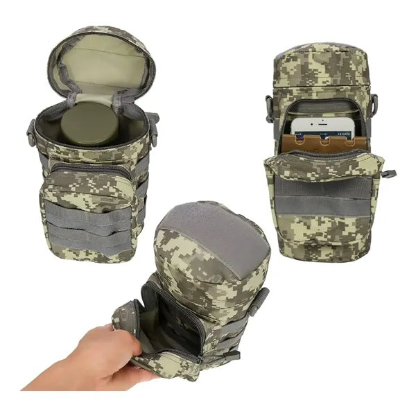 Tactical Kettle Bag Bottle Holder Outdoor Hiking Pouch