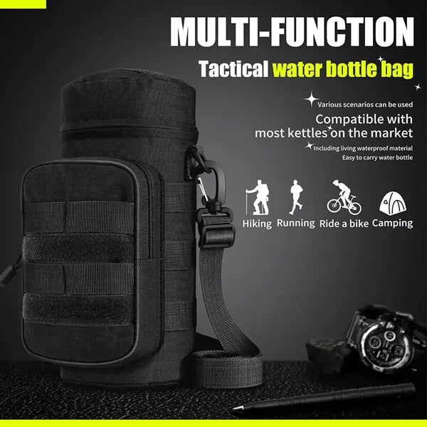 Tactical Kettle Bag Bottle Holder Outdoor Hiking Pouch