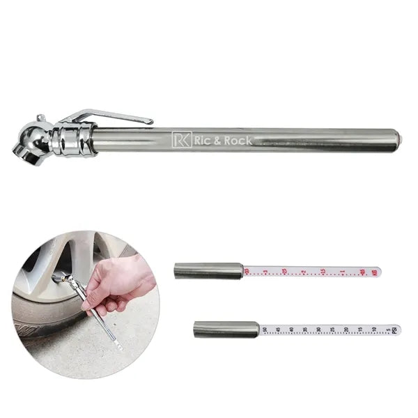 Pen Shaped Tire Gauge With Clip