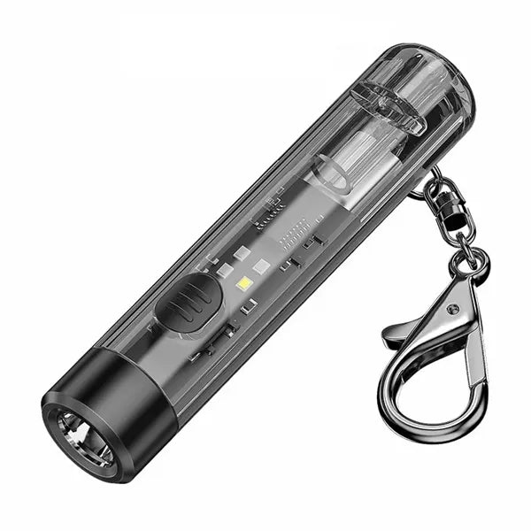 200mAh Rechargeable Mini Keychain Flashlight Whistle