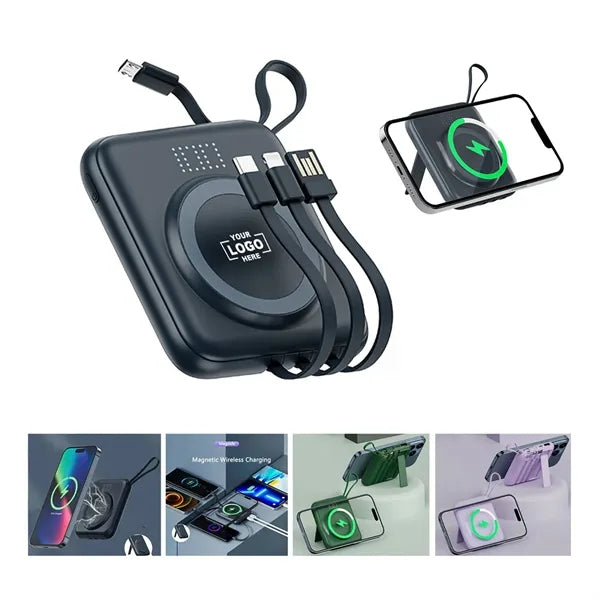 Wireless Magnetic Charger 10K Battery with Bracket