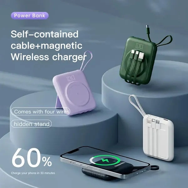 Wireless Magnetic Charger 10K Battery with Bracket