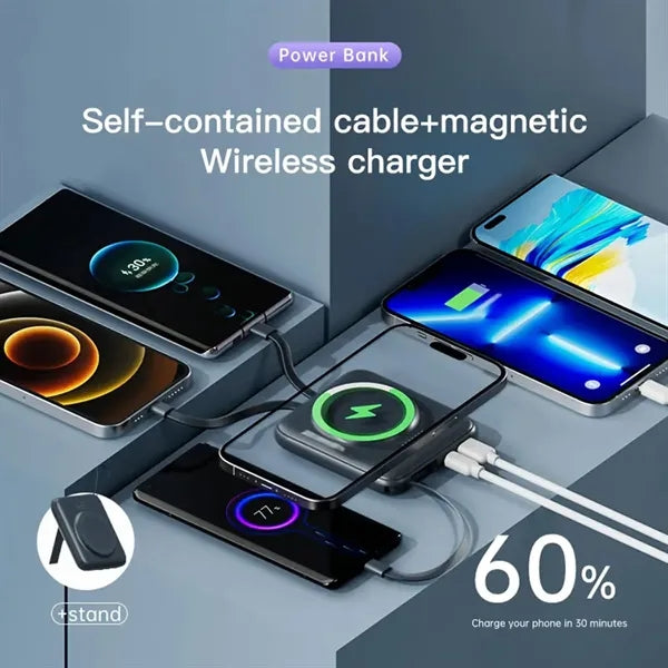 Wireless Magnetic Charger 10K Battery with Bracket
