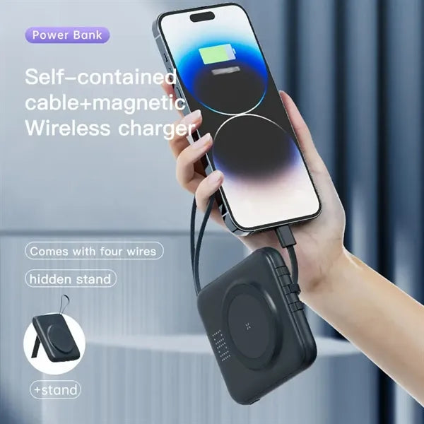 Wireless Magnetic Charger 10K Battery with Bracket