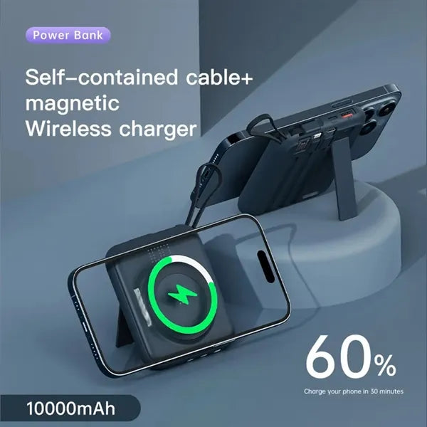 Wireless Magnetic Charger 10K Battery with Bracket
