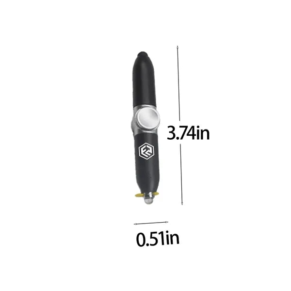 ABS Spinning Stress Reducer Ballpoint Pen with LED Light